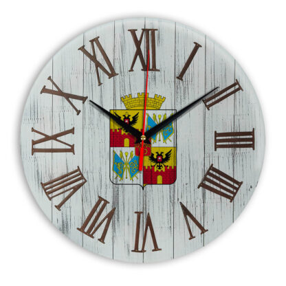 Печать под стеклом- Деревянные настенные часы Краснодар 07