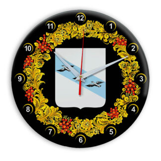 Часы в стиле Хохлома сувенирные Курск 03