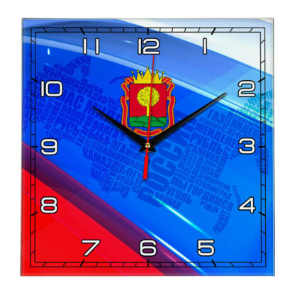 Часы с флагом РФ и гербом города Липецк 02