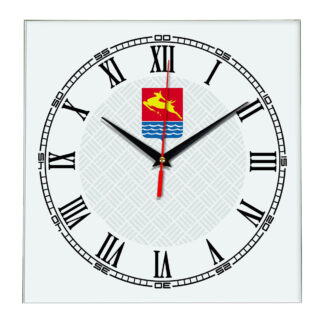 Сувенир настенные часы из стекла Магадан 17