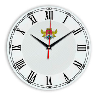 Стеклянные настенные часы с логотипом Махачкала 09