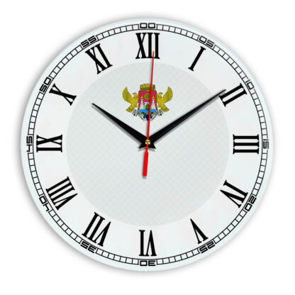 Стеклянные настенные часы с логотипом Махачкала 09