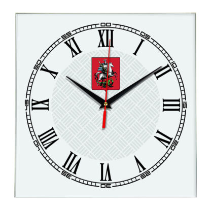 Сувенир настенные часы из стекла Москва 17