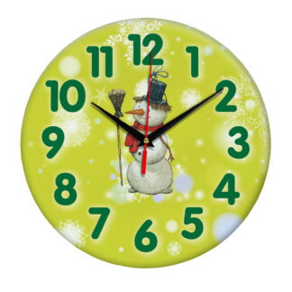 Часы подарок Снеговик