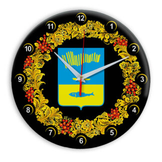 Часы в стиле Хохлома сувенирные Мурманск 03