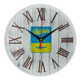 Печать под стеклом- Деревянные настенные часы Мурманск 07