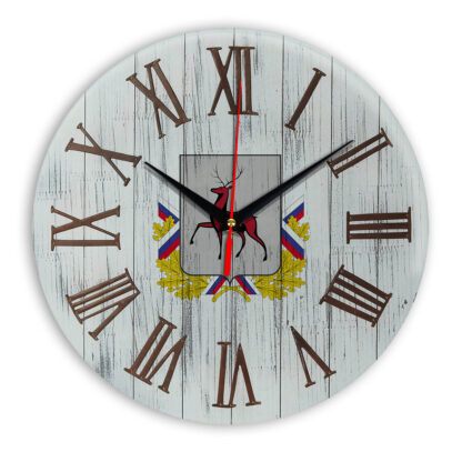 Печать под стеклом- Деревянные настенные часы Нижний Новгород 07
