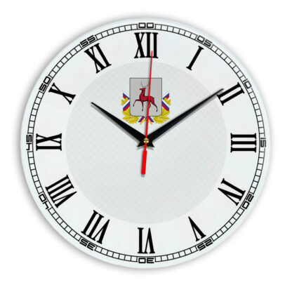 Стеклянные настенные часы с логотипом Нижний Новгород 09
