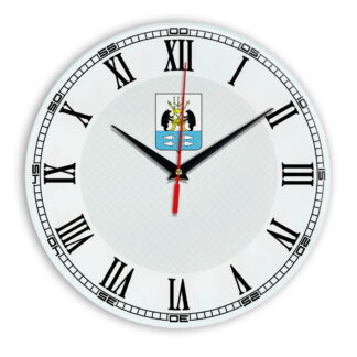 Стеклянные настенные часы с логотипом Новгород 09