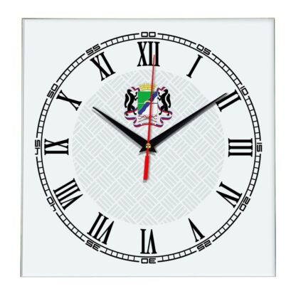 Сувенир настенные часы из стекла Новосибирск 17