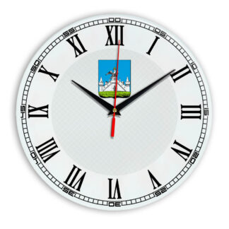 Стеклянные настенные часы с логотипом Орел 09