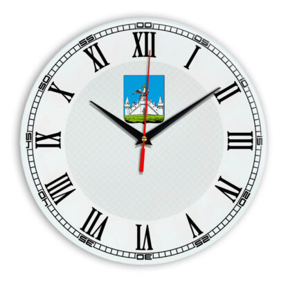 Стеклянные настенные часы с логотипом Орел 09