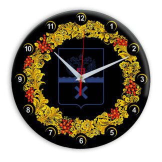 Часы в стиле Хохлома сувенирные Оренбург 03
