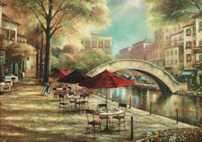 Картина на стекле «Кафе на набережной»