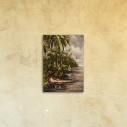 Картина на стекле «Берег в тропиках»