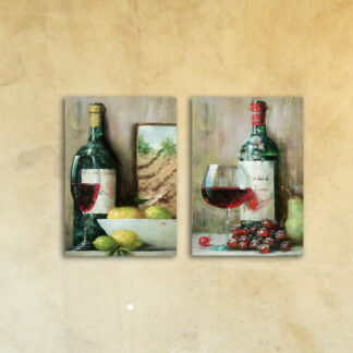 Картина из двух модулей «Вино к обеду»