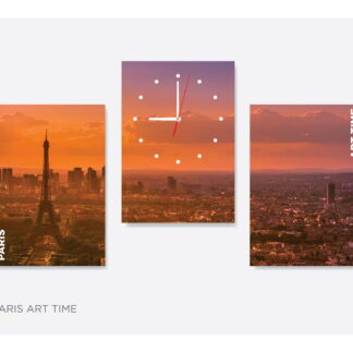 Модульная картина с часами «Paris-art-time»