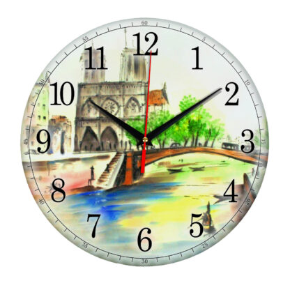 Часы настенные «Мост в весеннем Париже»