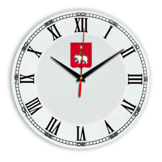Стеклянные настенные часы с логотипом Пермь 09