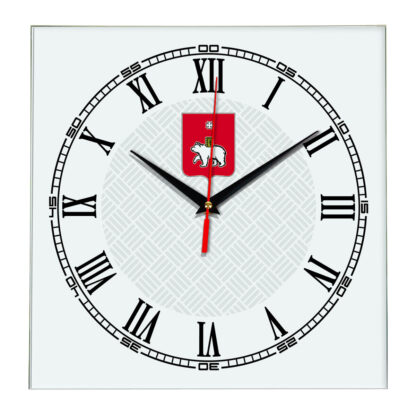Сувенир настенные часы из стекла Пермь 17