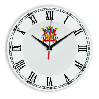 Стеклянные настенные часы с логотипом Петропавловск камчатский 09