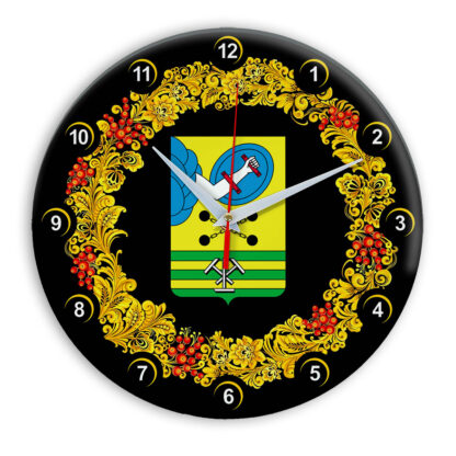 Часы в стиле Хохлома сувенирные Петрозаводск 03