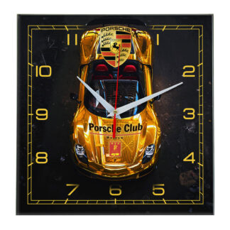 Настенные часы «золотой Порш» Porsche