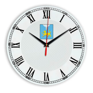 Стеклянные настенные часы с логотипом Псков 09