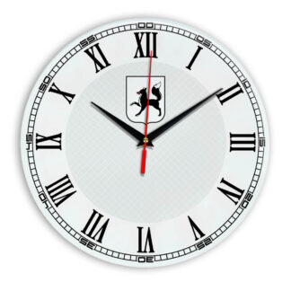 Стеклянные настенные часы с логотипом Салехард 09