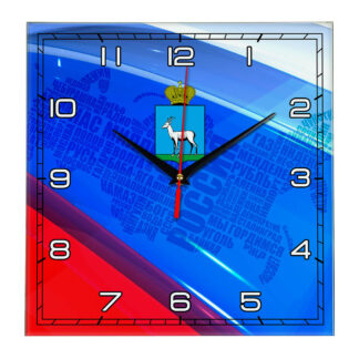 Часы с флагом РФ и гербом города Самара 02