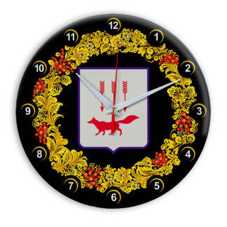 Часы в стиле Хохлома сувенирные Саранск 03