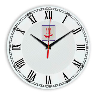Стеклянные настенные часы с логотипом Саранск 09