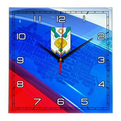 Часы с флагом РФ и гербом города Сыктывкар 02