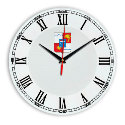 Стеклянные настенные часы с логотипом Сочи 09