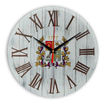 Печать под стеклом- Деревянные настенные часы Ставрополь 07