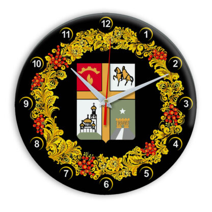 Часы в стиле Хохлома сувенирные Ставрополь2-03
