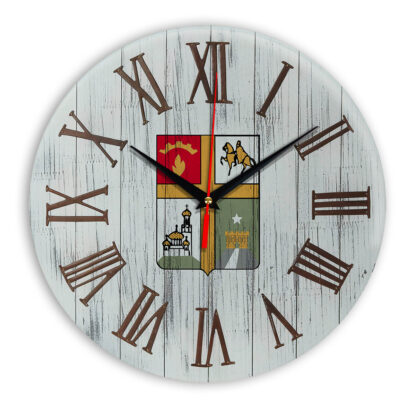 Печать под стеклом- Деревянные настенные часы Ставрополь2-07