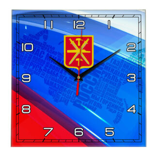 Часы с флагом РФ и гербом города Тула 02