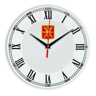 Стеклянные настенные часы с логотипом Тула 09