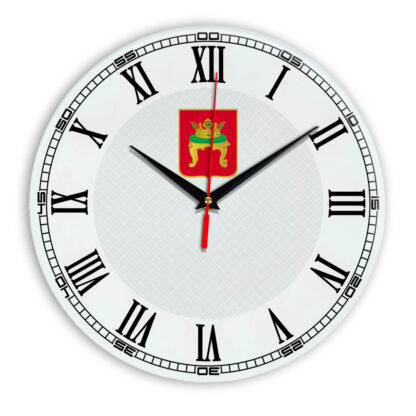 Стеклянные настенные часы с логотипом Тверь 09