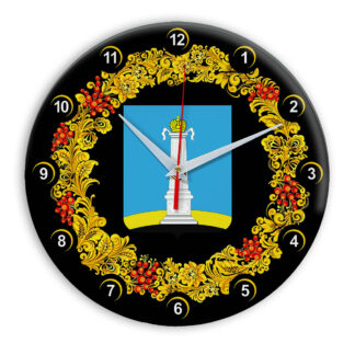 Часы в стиле Хохлома сувенирные Ульяновск 03