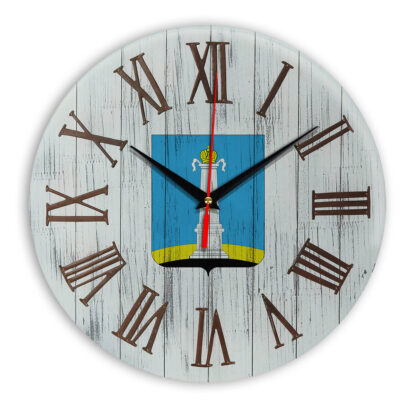 Печать под стеклом- Деревянные настенные часы Ульяновск 07