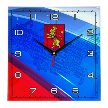 Часы с флагом РФ и гербом города Владимир 02