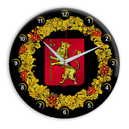 Часы в стиле Хохлома сувенирные Владимир 03