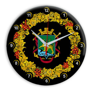 Часы в стиле Хохлома сувенирные Владивосток 03