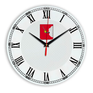 Стеклянные настенные часы с логотипом Вологда 09