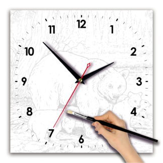 Часы раскраска «Пейзаж акварелью»