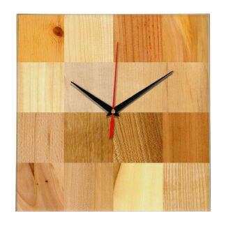 Дизайнерские настенные деревянные часы "WoodGlass" 17