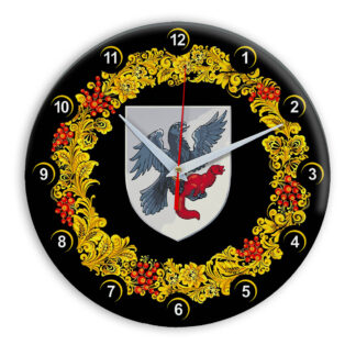 Часы в стиле Хохлома сувенирные Якутск 03